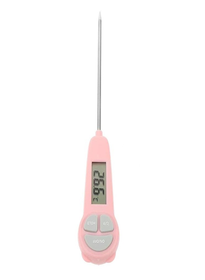 VOSCHOIX Digital Meat Thermometer, Instant Read Food Thermometer Long Probe for Meat Cooking Food Frying BBQ Kitchen Roast Turkey Pink - Image 1